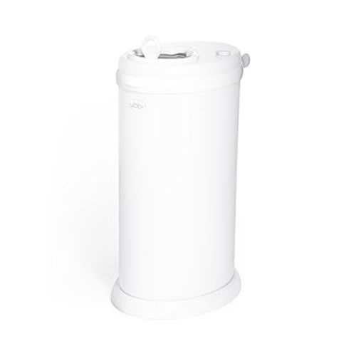 Ubbi Steel Diaper Pail, Odor Locking, No Special Bag Required, Award-Winning, Registry Must-Have, White