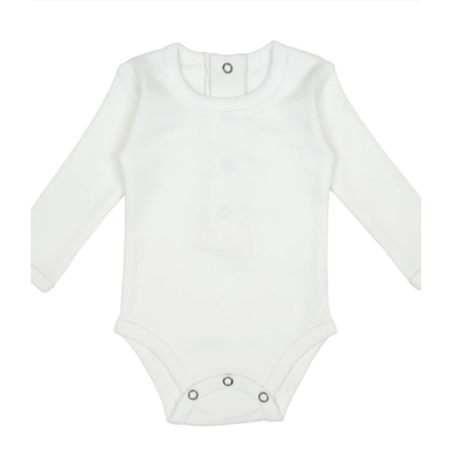 White | Organic L/Sleeve Bodysuit – L'ovedbaby