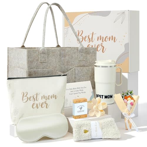 Gifts for New Mom - 10 Pcs Postpartum Care Package with Diaper Caddy, First Time Mom Gifts, Expecting Mom to Be Gift, Baby Shower New Mom Gift Box