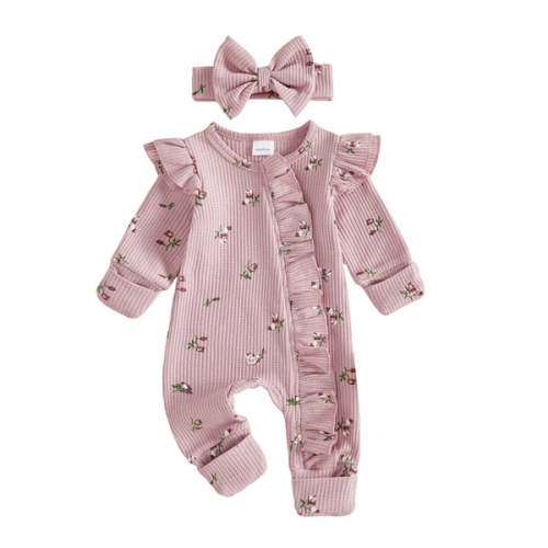 SHAY Floral Ruffle Jumpsuit - Hazel & Bo