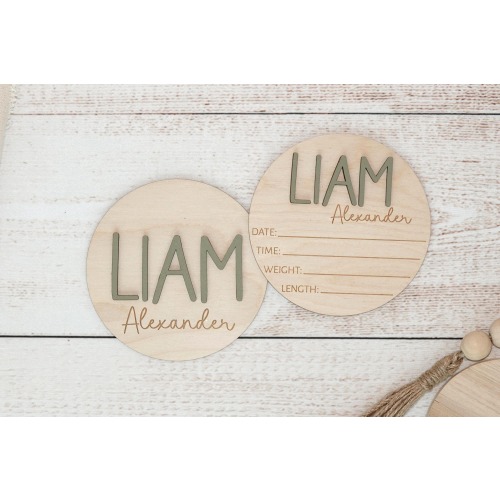 Custom Baby Arrival Announcement Sign, Baby Name With Birth Stats, Baby Name Reveal, Personalized Baby Announcement Sign, Sign for Hospital