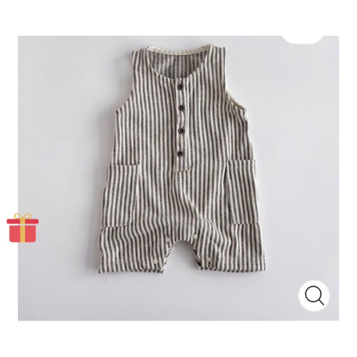 Baby Newborn Striped Sleeveless Romper