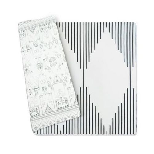 Wander & Roam Reversible Baby PlayMat - Large, Art Deco Inspired&nbsp;Design - Black and White