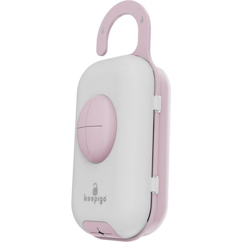 keepigo| Baby pink Diaper Bag Wipe Dispenser | 3-in-1 Portable Diaper Caddy Organizer, Baby Wipe Holder with Disposable Bags | Baby Essentials for Newborns, Toddlers, Travel & Baby Shower Gifts