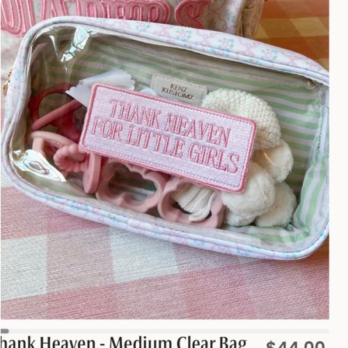 Thank Heaven - Medium Clear Bag – KenzKustomz