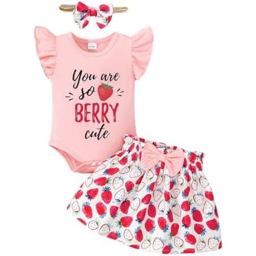SUNNY PIGGY Baby Girl Clothes Newborn Dress Infant Romper Summer Outfit Cute Toddler Clothing Skirt Set
