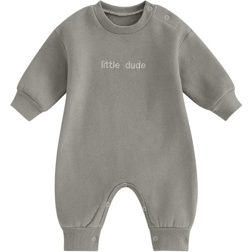 Newborn Baby Boy Fall Outfit Romper Jumpsuit Warm Infant Clothes
