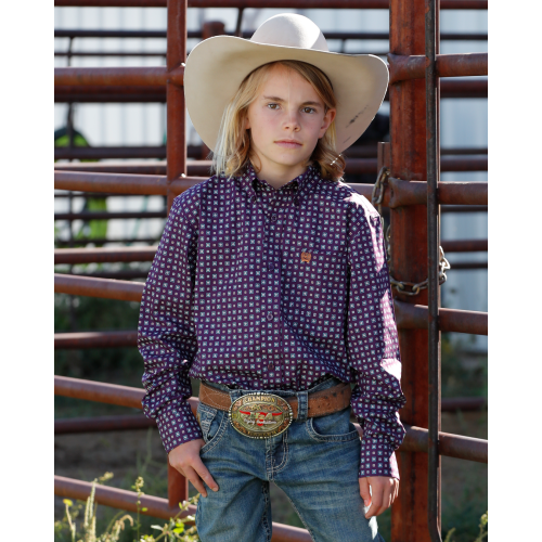 Boy's Button-Down Western Shirt