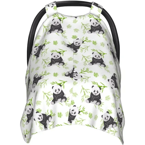 Panda Baby Car Seat Canopy Cover, Nursing Cover for Newborn, Panda Baby Stuff, Stroller Cover for All Seasons