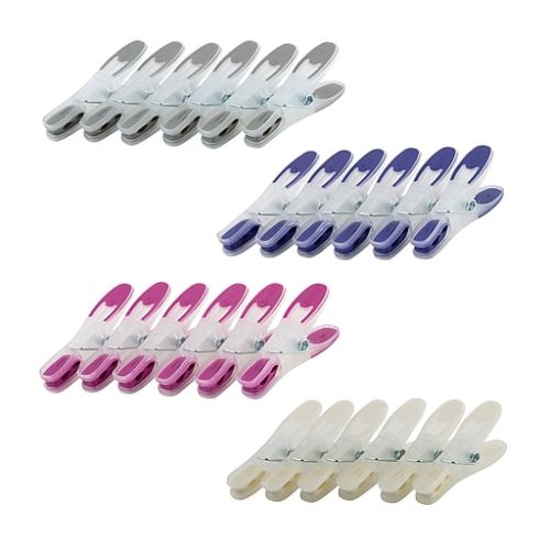 Laundry 360 Soft Grip Polypropylene Clothespins, Assorted Colors, 24-Count (W-84140)