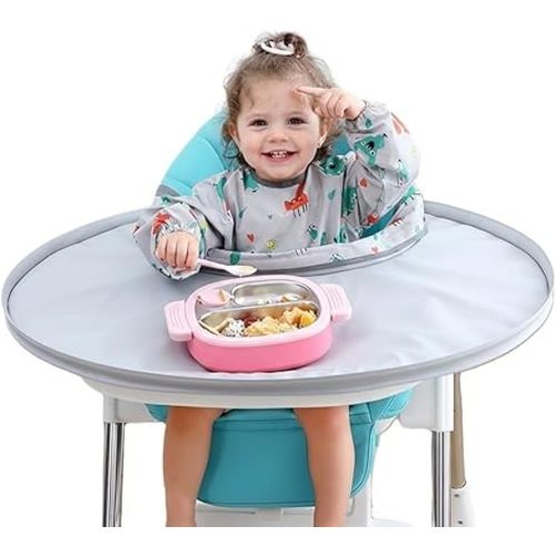 Baby bib Food Catcher Bib and Tray Set | High Chair Self Feeding, Self Eating | No-Mess Mealtime | Easy Cleanup for Baby&Toddler