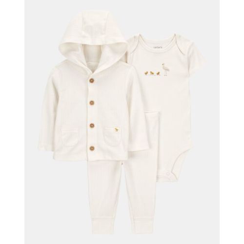Baby 3-Piece Chick Little Cardigan Set - Ivory | Carter's