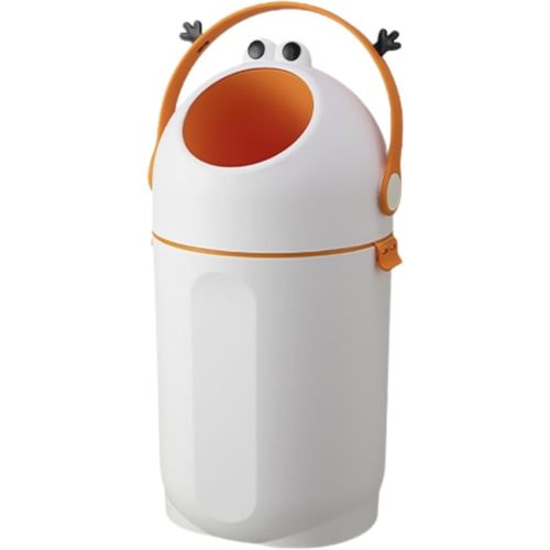 Bebetaje P@B PBell Diaper Pail with Odor Control, Uses Regular Trash Bags, Hands-Free Baby Diaper Disposal System, Smell Proof Nursery Trash Can with Easy Open Handle, Large Capacity (White)