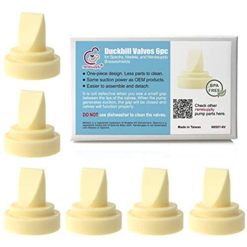 Nenesupply 6 pc Duckbill Valves Compatible with Medela and Spectra Pump Parts Use on Spectra S2 Spectra S1 and Medela Pump in Style Harmony Symphony Replace Spectra Duckbill Valves and Medela Valve