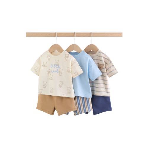 6-Pack Tees & Shorts Set, 9-12M