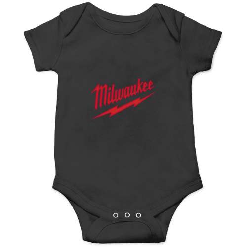 Milwaukees Onesies Short Sleeve Onesie NB (0-3M) Black sold by Straight-Backed Joya | SKU 1277480 | Printerval Canada