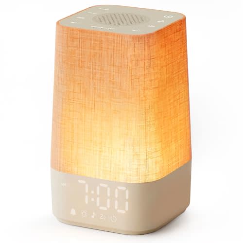 Sunrise Alarm Clock with Sound Machine, Gentle Wake Up Light for Bedroom | 10-60 Mins Gradual Light, 30 Soothing Sounds, Adjustable Brightness, 32-Level Volume, Bright & Loud Enough for Dark Morning