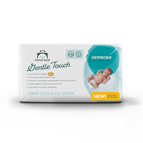 Amazon Brand - Mama Bear Gentle Touch Diapers, Size Newborn, 30 Count
