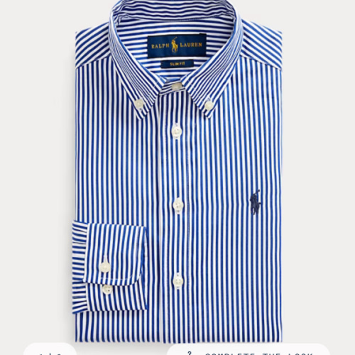 Slim Fit Striped Cotton Dress Shirt | Ralph Lauren