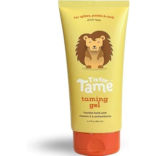 T is for Tame Tame Taming Gel - Boys & Girls Baby Hair Styling Gel for Frizz Control, Flyaways - Natural Toddler, Kids Hair Tamer, Flexible Hold, 2.7fl oz, 1 Pack