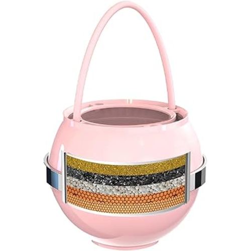 Bath Filter for Tub - Kinder Water Filter for Bathtub, Hard Water Softener to Remove Lead,Chlorine and Fluoride, Improve Skin, Hair and Nails Condition,Pink