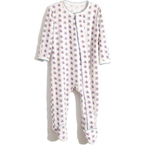 Soft Magnetic Baby Boys Girls Footie Pajamas, Magnetic Closure, One Piece with Mitten Cuffs