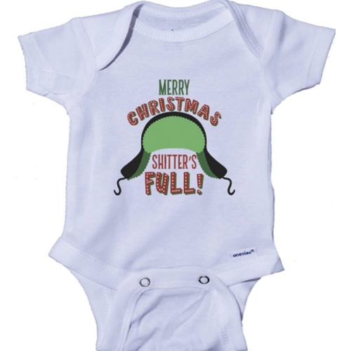 Ink Trendz Merry Christmas Shitter's Full Christmas Vacation Funny Griswald Cute Baby Onesie