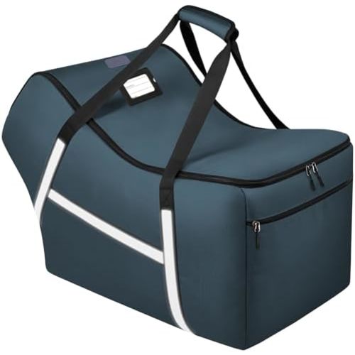 Infant Car Seat Travel Bag for Airplane Compatible with All Nuna Pipa Car Seat and Base,Chicco KeyFit 30 and Base, Padded Car Seat Bags for Air Travel,Car Seat Gate Check Bag with Side Pocket, Blue