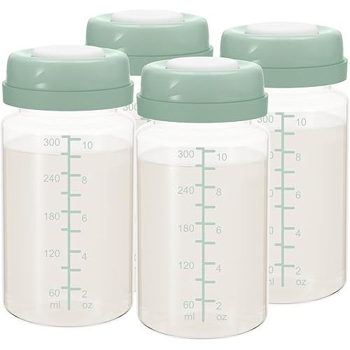 Gotocut Milk Storage Bottle, Compatible with Momcozy Breast Milk Cooler, Also Compatible with Spectra S1 S2, Motif Luna Pumps, 4PCS