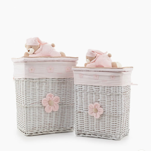Square Laundry Basket Set - Pink