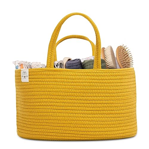 Natemia Baby Diaper Caddy Organizer - Baby Shower Basket for Gifts - Nursery Storage for Diapers, Wipes, Breast Pump - Portable Organizer and Gift Bag - Newborn Essentials