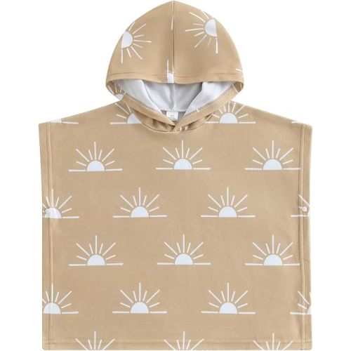 Baby Girls Boys Hooded Terry Beach Swimsuit Cover Up Toddler Baby Pool Bath Poncho Cloak Bathing Suit Cover-Up