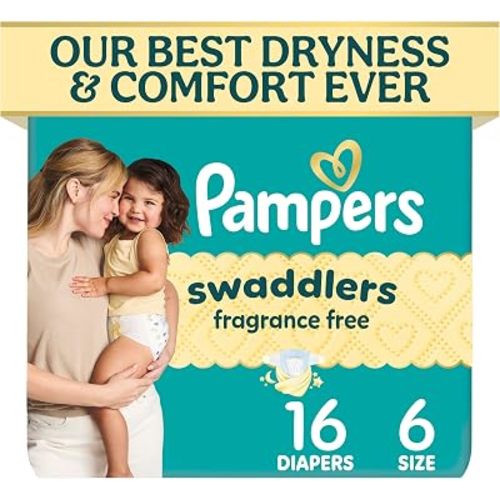 Swaddlers Diapers, Size 6 (35+ lbs),16 Count, Ultra Absorbent Disposable Infant Diaper