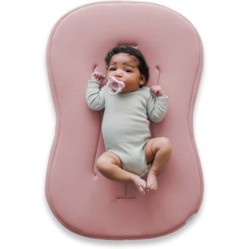 Snuggle Me® Baby Lounger Curve (0-6 Months) - Premium Organic Cotton with Foam Core, Machine-Washable Cover, Buttery-Soft & Breathable Infant Lounger with Travel Bag (30 in x 20 in x 1.9 in) - Gumdrop