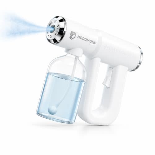 The Original Disinfectant Fogger Machine - Professional Sanitizer Sprayer - ULV Atomizer & Nano Steam Gun – Rechargeable Barber Spray Gun with Blue Light V2
