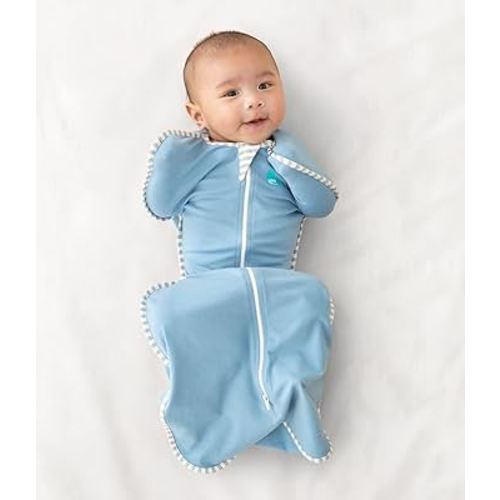 Love to Dream Swaddle UP, Baby Sleep Sack, Self-Soothing Swaddles for Newborns, 8-13 lbs, Snug Fit Helps Calm Startle Reflex, New Born Essentials for Baby, Dusty Blue