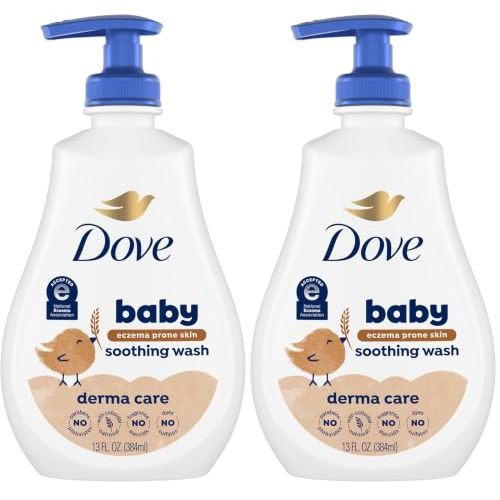 Baby Dove Derma Care Soothing Wash Skin Care with Colloidal Oatmeal Suitable for eczema prone skin 13 oz,(Pack of 2)