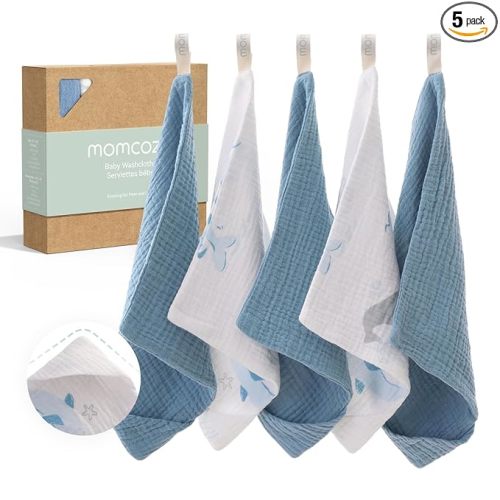 Momcozy Baby Washcloths Playful Dolphin