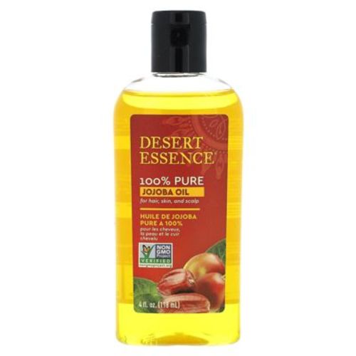 Desert Essence 100% Pure Jojoba Oil, For Hair, Skin, and Scalp, 4 fl oz (118 ml)