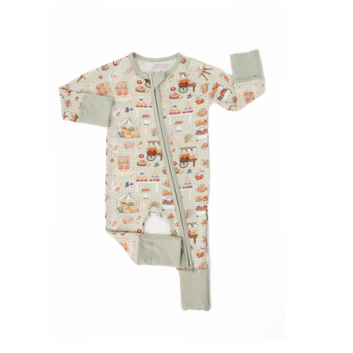 Farmer's Market Bamboo Zippered Sleeper – Little Crowns & Capes