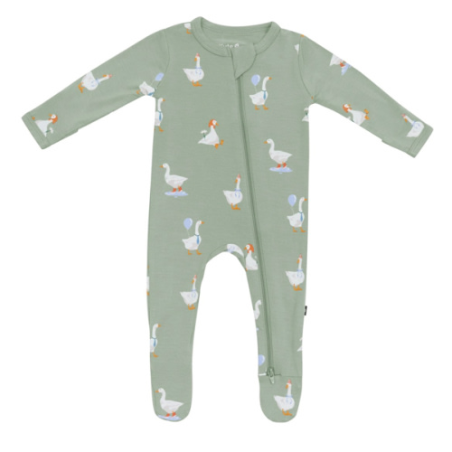 Zippered Footie in Silly Goose