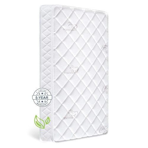 Letmxiu Premium Crib & Toddler Mattress,100% Knitted Fabric, Premium Fleece Surface-Hypoallergenic, 5" Thick Firm Soft Crib Mattress, Non-Toxic - Fits Standard Cribs & Toddler Beds