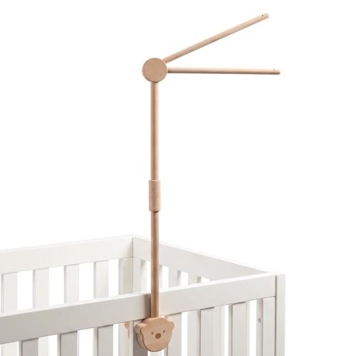 Baby Crib Mobile Arm,HBM 28-33inch Wooden Mobile Arm for Crib Mobile Hanger for Crib Baby Girl Nursery Decor