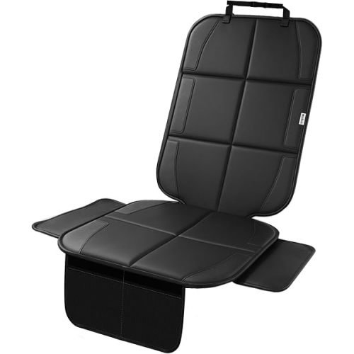 Meolsaek Car Seat Protector for Child Car Seat,600D Waterproof Car Seat Cover,Thickest Padded Non-Slip Fabric for Child and Pet with Pockets (1 pc)
