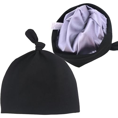 Silky Satin Lined Newborn Hat Hair Care Knot Beanie Hats for Infant Baby Boys Girls Caps 0-6 Months