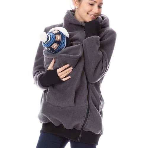 Bocianelli Women Fleece Zip Up Maternity Wearing Winter Coat Thicken Pullover Sweatshirt Hoodie Jacket for Women