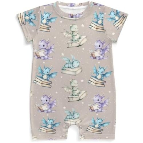Cute Dragon Book Stars Baby Rompers Dragons Tales Books Newborn Outfit Fairytale Onesie Clothes