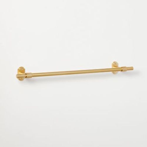 18" Classic Metal Towel Bar Brass Finish - Hearth & Hand™ with Magnolia: Bathroom Accessory, Wall Mounted