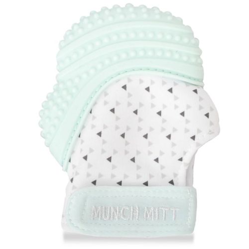 Malarkey Kids Munch Mitt Teether - Mint Green Triangles: BPA-Free, Sensory Development