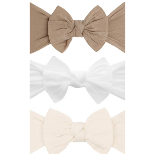 Baby Bling 3PK CLASSIC KNOT: oak + white + oatmeal